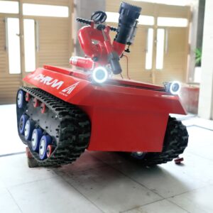 Dhruva Fire Fighting Robot on obstacles
