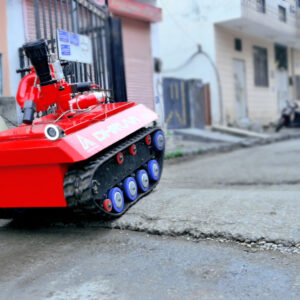 Dhruva Fire Fighting Robot on Obstacle